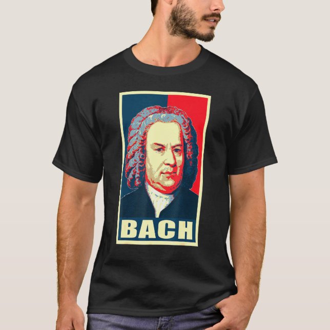 T-shirt Johann Sebastian Bach Pop Art (Devant)
