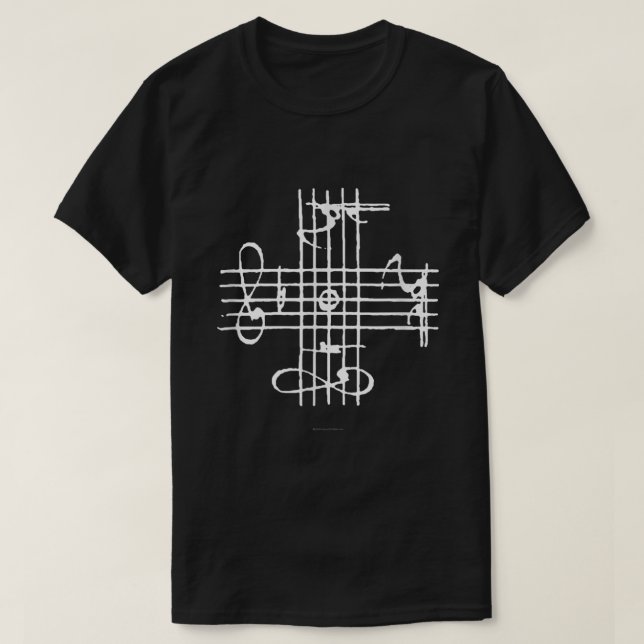 T-shirt Johann Sebastian Bach Signature musicale Notation (Design devant)