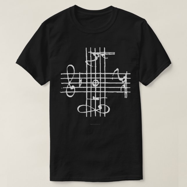 T-shirt Johann Sebastian Bach Signature musicale Notation (Design devant)