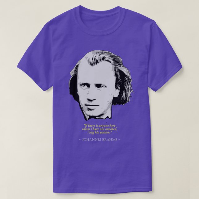 T-shirt Johannes Brahms Citation (Design devant)