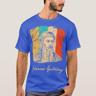 T-shirt Johannes Gutenberg Printer Blacksmith Retro T