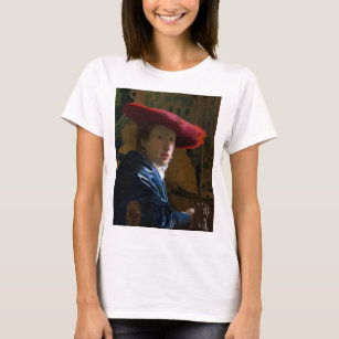 T-shirt Johannes Vermeer - Fille avec un Casquette rouge