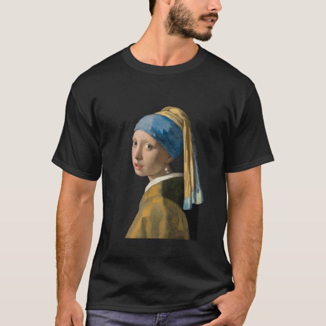 T-shirt Johannes Vermeer - Fille avec une oreille perle (Devant)