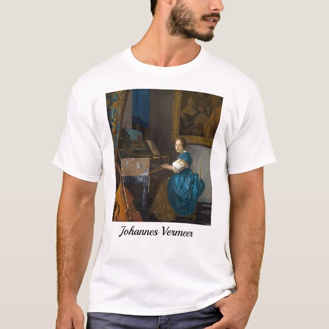 T-shirt Johannes Vermeer - Lady assise à une virginale (Devant)