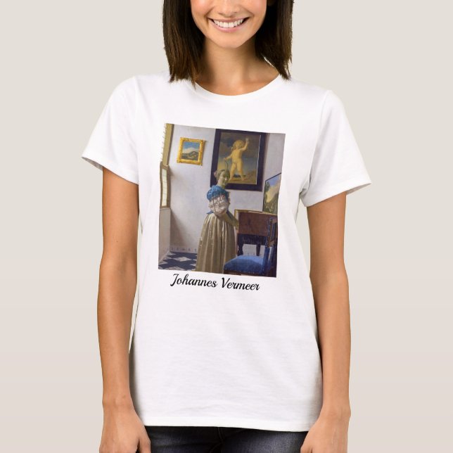 T-shirt Johannes Vermeer - Lady debout dans une virginale (Devant)
