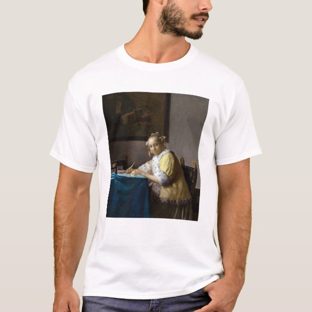 T-shirt Johannes Vermeer - Une dame écrit une lettre (Devant)