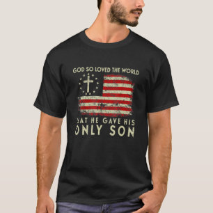 T-shirt John 316 Croix chrétienne Bible Christian Us Drape
