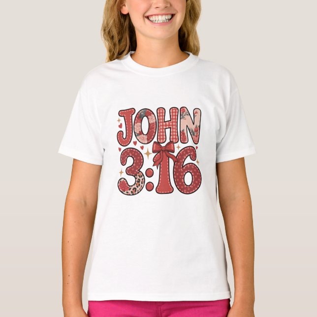 T-shirt John 3:16 tee Saint-Valentin (Devant)