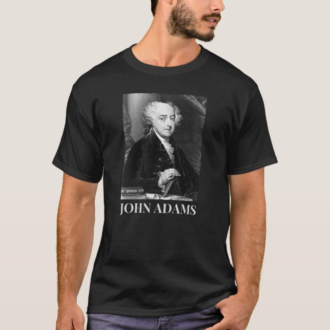 T-shirt John Adams | 2e président des États-Unis | Politiq (Devant)