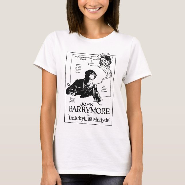 T-shirt John Barrymore Jekyll Hyde 1920 (Devant)