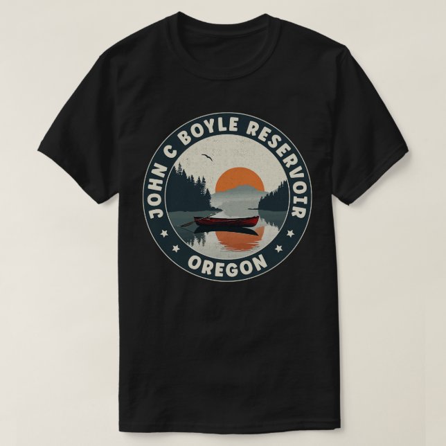 T-shirt John C Boyle Réservoir Oregon Sunset (Design devant)
