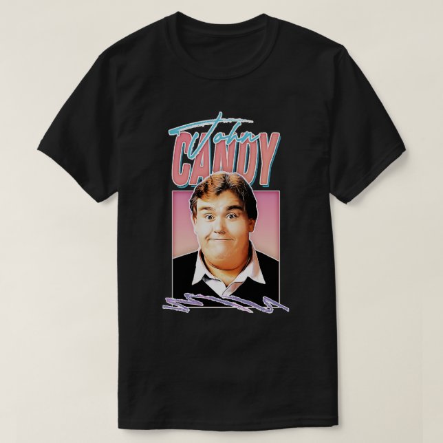 T-shirt John Candy 80s Style Retro Art (Design devant)