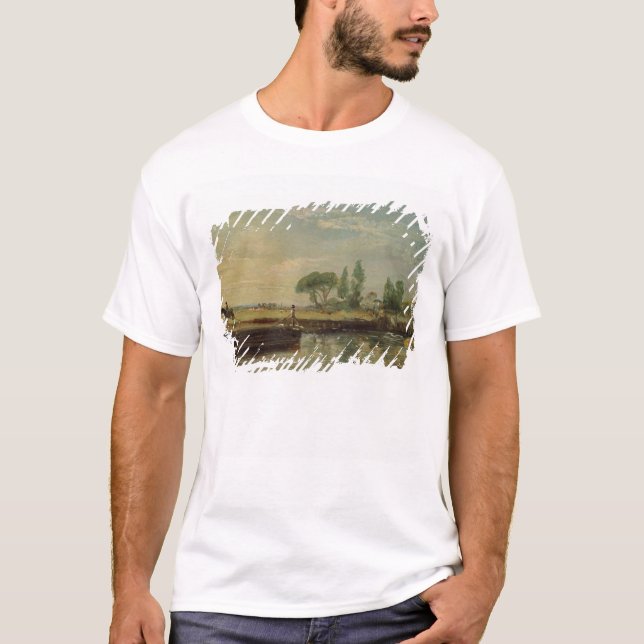 T-shirt John Constable | une péniche au-dessous de la (Devant)