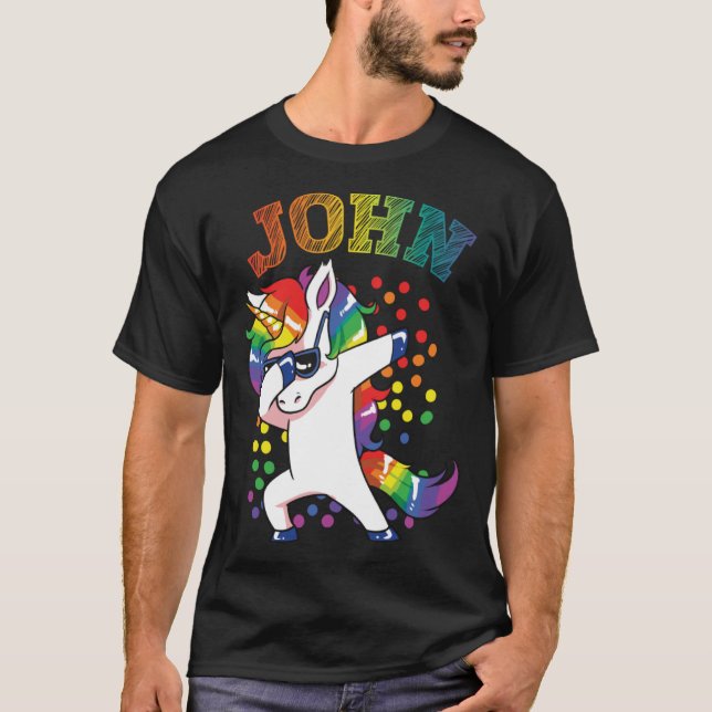 T-shirt John Dabbing Unicorn (Devant)
