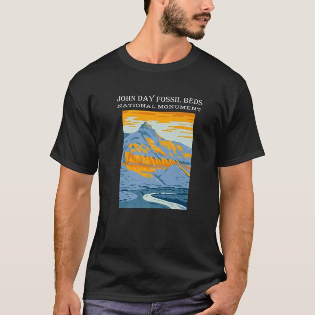 T-shirt John Day Fossil Beds National Monument Oregon Camp (Devant)