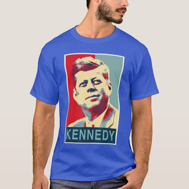 T-shirt John F Kennedy sur le style Obama (Devant)