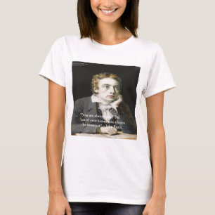 T-shirt John Keats "Baisers frais" Citation d'amour Cadeau