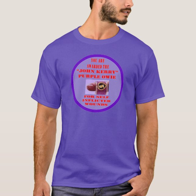 T-SHIRT JOHN KERRY PURPLE OWIE (Devant)