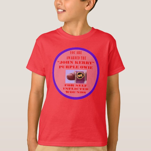 T-SHIRT JOHN KERRY PURPLE OWIE (Devant)