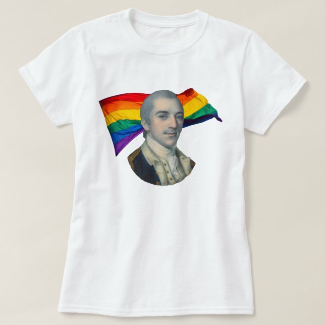 T-shirt John Laurens + Gay pride (Design devant)