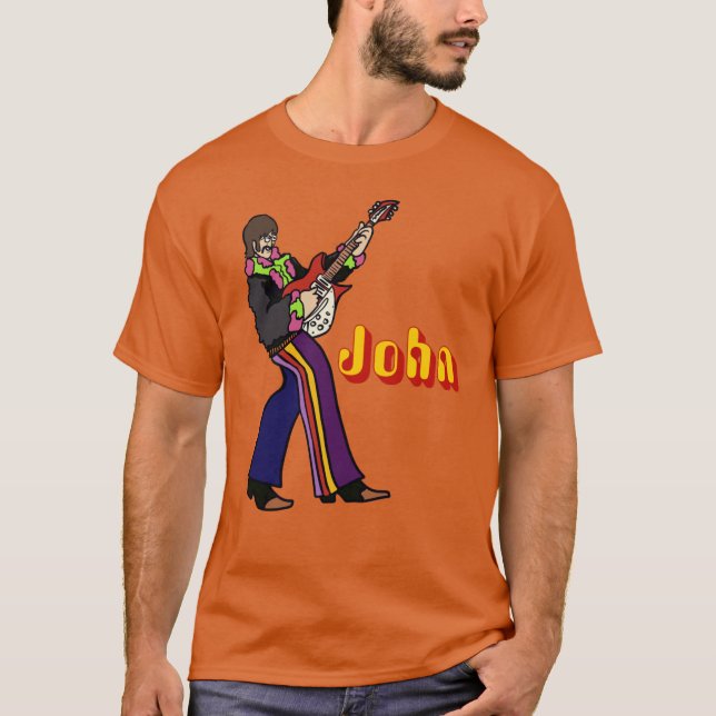 T-shirt John Lennon Yellow Submarine character plays guita (Devant)