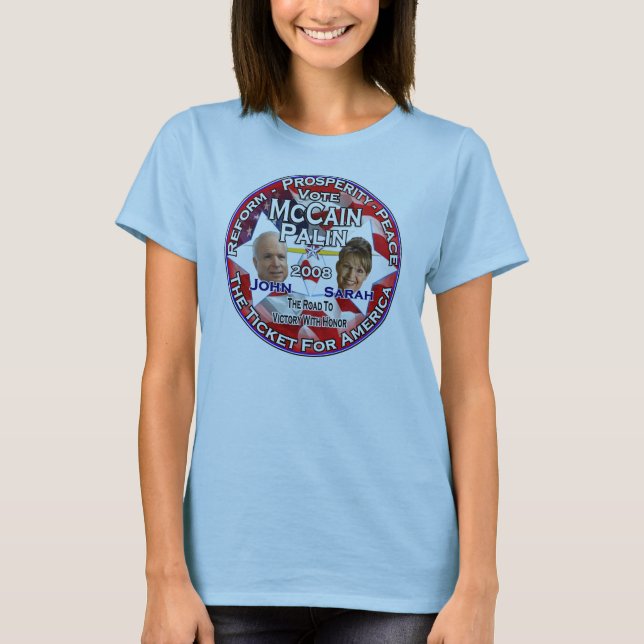 T-shirt John McCain et Sarah Palin (Devant)