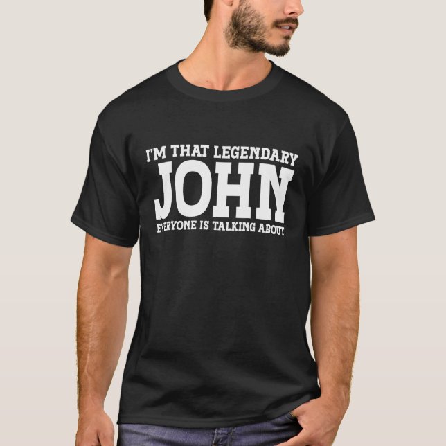 T-shirt John Nom personnel Funny John (Devant)
