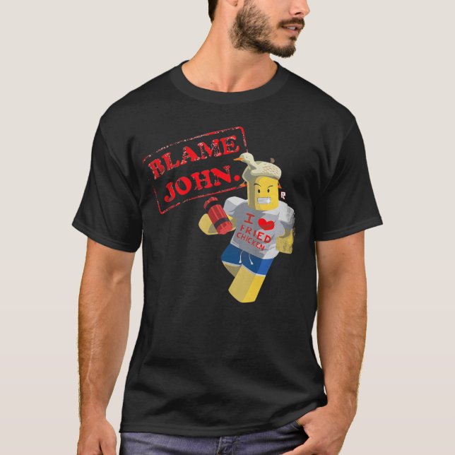 T-shirt John Shedletsky J'adore le poulet frit (Devant)
