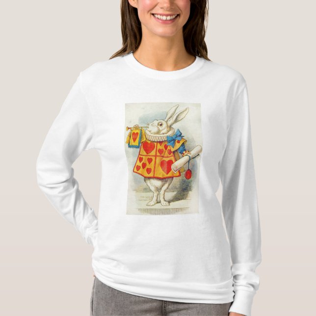 T-shirt John Tenniel | Le lapin blanc (Devant)