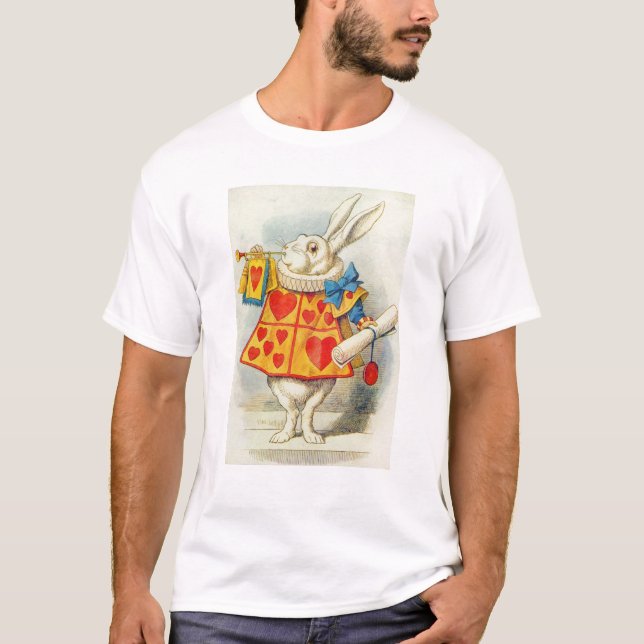 T-shirt John Tenniel | Le lapin blanc (Devant)
