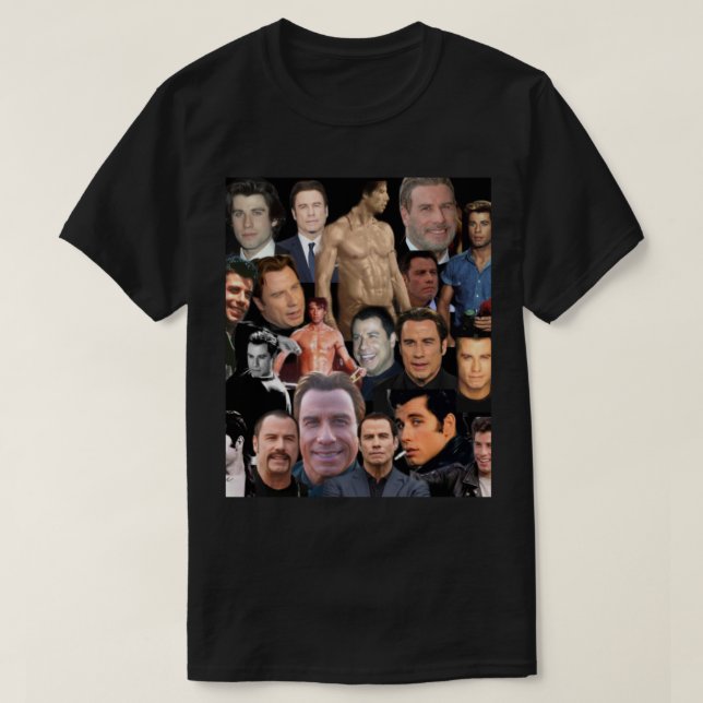 T-shirt john travolta collage (Design devant)