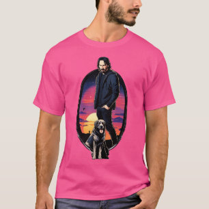 T-shirt John Wick et son film Trusty Dog Sunset