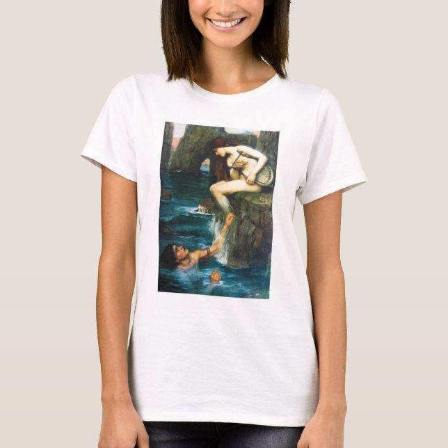 T-shirt John William Waterhouse la sirène (Devant)