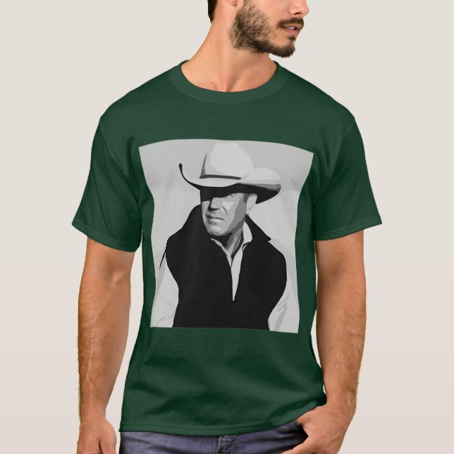 T-SHIRT JOHNDUTTONKEVINCOSTNERYELLOWSTONETVSERIECLASSIQUE  (Devant)