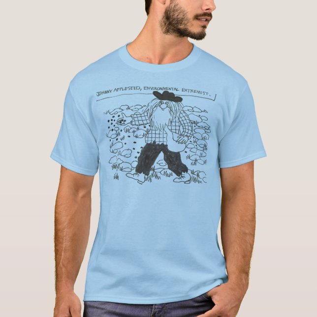 T-shirt Johnny Appleseed, extrémiste de l'environnement (Devant)