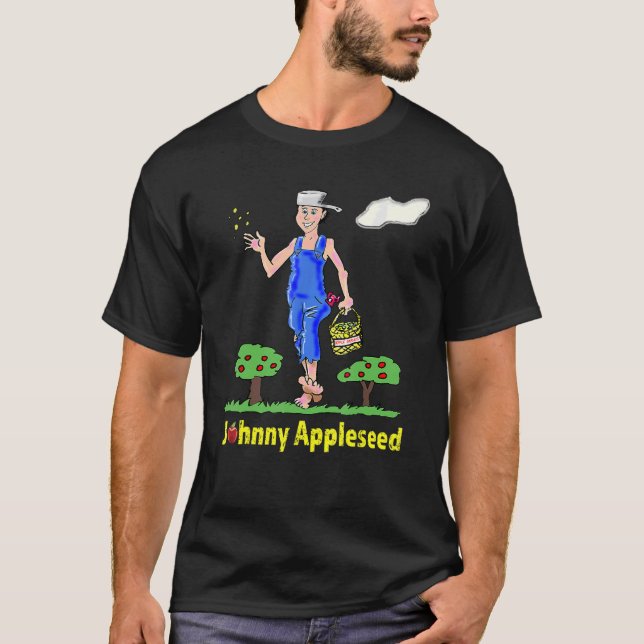 T-shirt Johnny Appleseed Pommier Arbre Semence Orchard Nur (Devant)