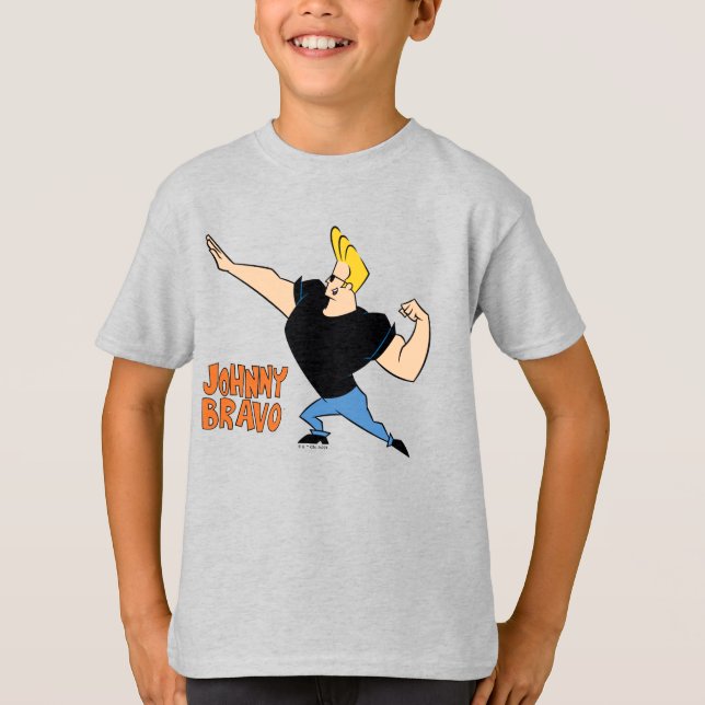 T-shirt Johnny Bravo Flexing (Devant)