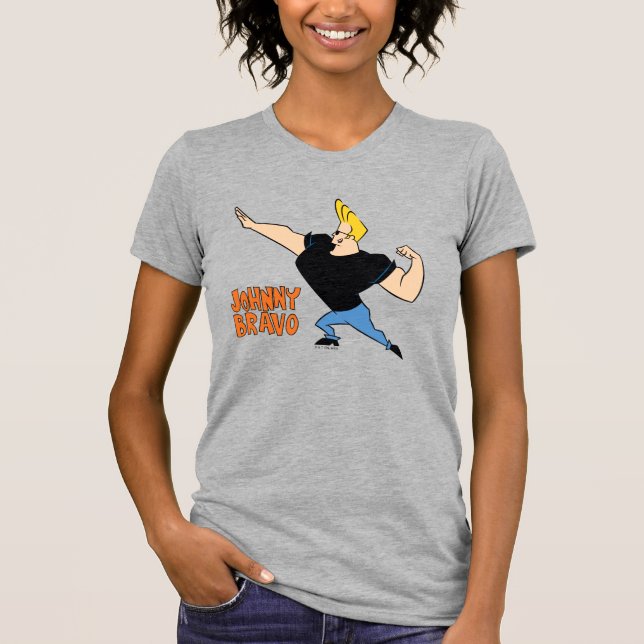 T-shirt Johnny Bravo Flexing (Devant)