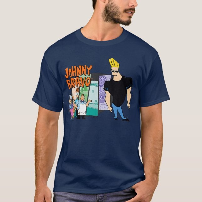 T-shirt Johnny Bravo Friends drôle (Devant)