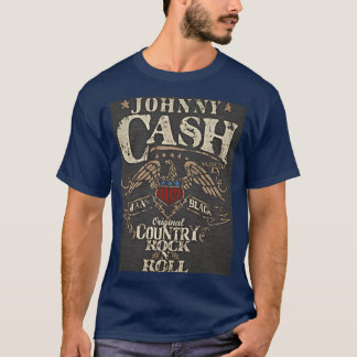 T-shirt Johnny Cash Rock et Roll de Country Original drôle