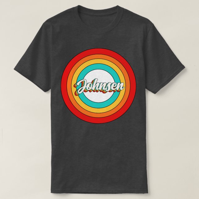T-shirt Johnsen Nom Chemise Vintage Johnsen Cercle (Design devant)