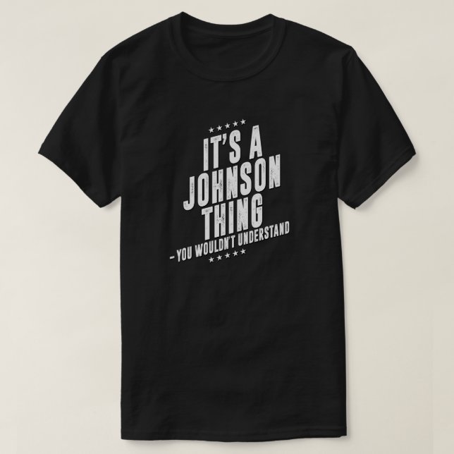T-shirt Johnson drôle nom de famille drôle (Design devant)