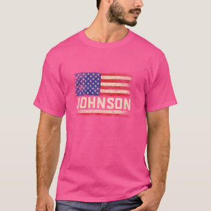 T-shirt Johnson Nom de famille Shirt Johnson Nom American 