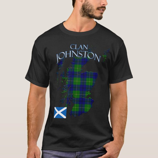 T-shirt Johnston Scottish Clan Tartan Scotland (Devant)