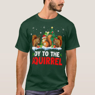 T-shirt Joie À L'Écureuil Noël Père Noël Elf Reindeer S