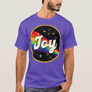 T-shirt Joie Arc-En-Ciel Dans L'Espace Style Vintage