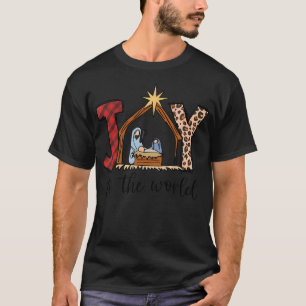 T-shirt Joie Au Monde Bébé Jésus Dans Le Manger Christma