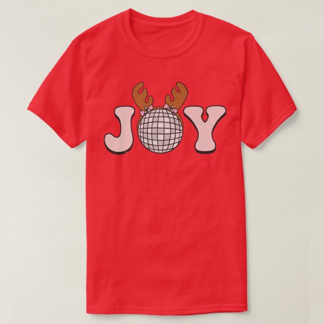 T-shirt Joie Bauble Reindeer Neige Super Famille Noël P (Design devant)