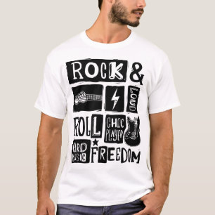 T-shirt Joie de l'amant de la musique Rock & Roll