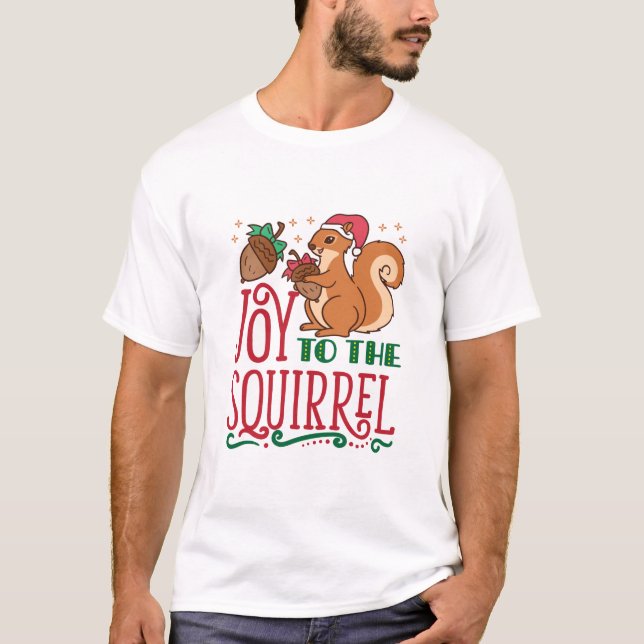 T-shirt Joie de Noël aux écureuils (Devant)